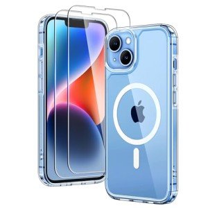 TAURI 3-in-1 Magnetic iPhone 13 Case with Protectors