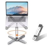 Moallia 360° Rotating Laptop Stand, Foldable Holder
