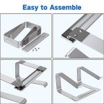 Tonmom Metal Laptop Stand for 10-15.6” Laptops