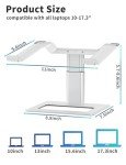 SOUNDANCE Adjustable Ergonomic Laptop Stand - Silver
