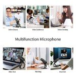 LIANGSTAR USB Computer Microphone, Podcast Mic Desktop with Mute Button for Recording Streaming, Omnidirectional Condenser, Plug&Play Stand with Volume Control for PC, Laptop, Mac, YouTube