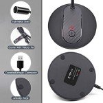 JOUNIVO USB Microphone, 360 Degree Adjustable Gooseneck Design, Mute Button & LED Indicator, Noise-Canceling Technology, Plug & Play, Compatible with Windows & MacOS