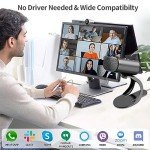 LIANGSTAR USB Computer Microphone, Podcast Mic Desktop with Mute Button for Recording Streaming, Omnidirectional Condenser, Plug&Play Stand with Volume Control for PC, Laptop, Mac, YouTube