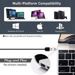 JOUNIVO USB Microphone, 360 Degree Adjustable Gooseneck Design, Mute Button & LED Indicator, Noise-Canceling Technology, Plug & Play, Compatible with Windows & MacOS