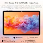 Android 14 Tablet, 2024 Newest 11 inch Android Tablets,12GB+128GB+1TB Expand, Support Face Unlock+18W Fast Charging, Octa-Core Tablet PC, WiFi6, Dual Camera,8000mAh Battery, 2in1 Tablet with Keyboard