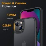 JETech Matte iPhone 13 Case, Shockproof Black Cover