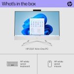 HP 24 inch All-in-One PC, FHD Display, Intel Core i3-1115G4, 8 GB SDRAM, 256 GB SSD, Intel UHD Graphics, Windows 11 Home, 24-df1000 (2024)