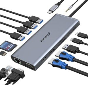 14-in-1 USB C Docking Station for Dual Monitors