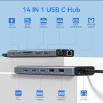14-in-1 USB C Docking Station for Dual Monitors