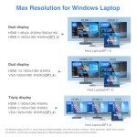 14-in-1 USB C Docking Station for Dual Monitors