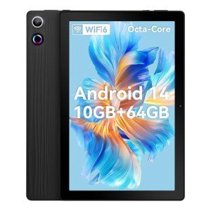 ZOFYWNAS Tablet 10 Inch Android 14 Tablets,10GB+64GB,1TB Expand, Widevine L1 Compatible Octa-Core Tablet with WiFi 6,5000mAh,Dual 8MP Camera, Face ID Android Tablet (Black)
