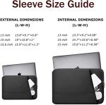 15.6" Laptop Sleeve with Pockets - Black