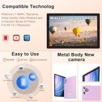 Dghrti Tablet 2024 Android 14 Tablets 10 Inch, 22GB RAM + 128GB ROM, 2 in 1 Tablet with Keyboard, Powerful Octa-Core 2.0Ghz, 8000mAh Battery, FHD IPS Display Tablet PC-Violet