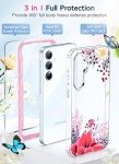 Floral Samsung A35 Phone Case with Screen Protector