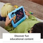 Amazon Fire 7 Kids tablet (newest model) ages 3-7. Top-selling 7" kids tablet on Amazon | 6-months of ad-free content with parental controls included, 10-hr battery, 16 GB, Blue