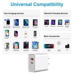 3-Pack 20W Dual Port USB C Charger Block