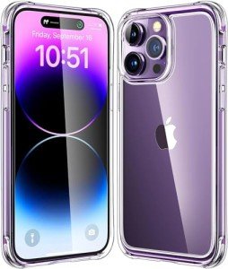 Mkeke Clear Shockproof Case for iPhone 14 Pro