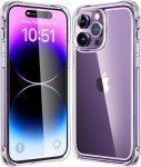 Mkeke Clear Shockproof Case for iPhone 14 Pro