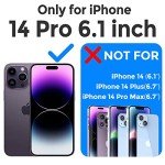 Mkeke Clear Shockproof Case for iPhone 14 Pro