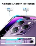 Mkeke Clear Shockproof Case for iPhone 14 Pro