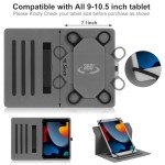 Slim 360° Rotatable Case for 9-11 Inch Tablets
