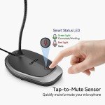 Omnidirectional USB Microphone with Mute Button