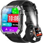 Men's Military Smartwatch with Fitness Tracker Features