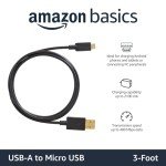 Amazon Basics 3ft USB-A to Micro USB Cable
