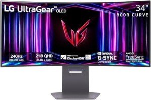 LG 34-inch UltraGear OLED Curved Gaming Monitor