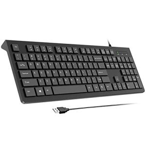 COLIKES Wired USB Keyboard with Chiclet Keys