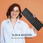 COLIKES Wired USB Keyboard with Chiclet Keys
