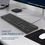COLIKES Wired USB Keyboard with Chiclet Keys