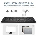 COLIKES Wired USB Keyboard with Chiclet Keys