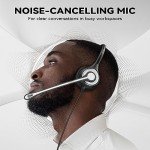 Headset wtih Mic, USB Headset with Microphone for PC, Computer Headset with Noise Canceling Microphone for Laptop, Wired Headset with Mute for Home Office Online Skype Zoom Meetings