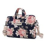 Waterproof White Rose Laptop Messenger Bag