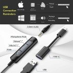 Headset wtih Mic, USB Headset with Microphone for PC, Computer Headset with Noise Canceling Microphone for Laptop, Wired Headset with Mute for Home Office Online Skype Zoom Meetings