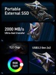 MOVE SPEED RX20 2TB Portable SSD - Fast USB-C