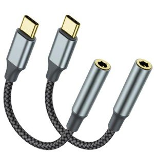 USB-C to 3.5mm Headphone Adapter - 2 Pack