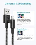 Anker 6ft Nylon USB-A to Lightning Charger Cable