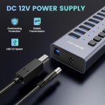16-Port USB 3.0 Hub with Power Adapter