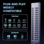 16-Port USB 3.0 Hub with Power Adapter