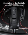 NUBWO HW02 USB Headset with Microphone Noise Cancelling &in-line Control, Ultra Comfort Computer Headset for Laptop pc, On-Ear Wired Office Call Center Headset for Boom Skype Webinars（Black）