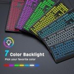 Luzarriba Wired LED Backlit USB Computer Keyboard
