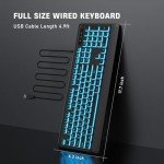 Luzarriba Wired LED Backlit USB Computer Keyboard