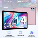 DEERTiME Android 14 Tablet, 10.1", 20GB RAM
