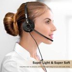 Noise-Canceling USB Headset with Microphone and Controls