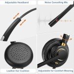 Noise-Canceling USB Headset with Microphone and Controls