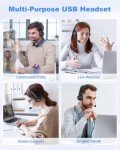 USB Headset with Microphone for PC & Laptop
