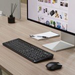 Wireless Keyboard and Mouse Combo, Compact Black