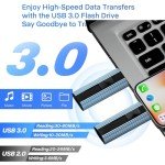 LANSLSY 256GB 3-in-1 Flash Drive for iPhone